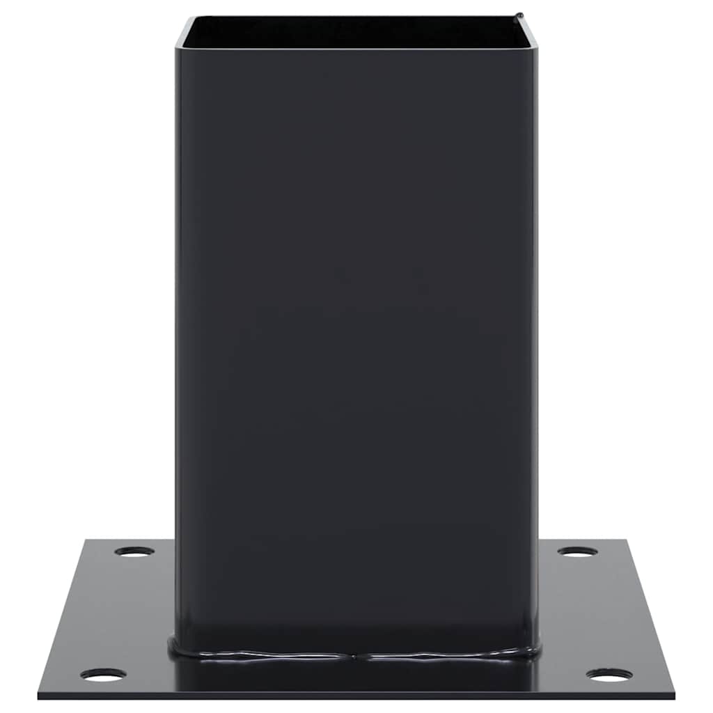 Stolpebunner firkantet 12 stk 81x81 mm pulverlakkert stål