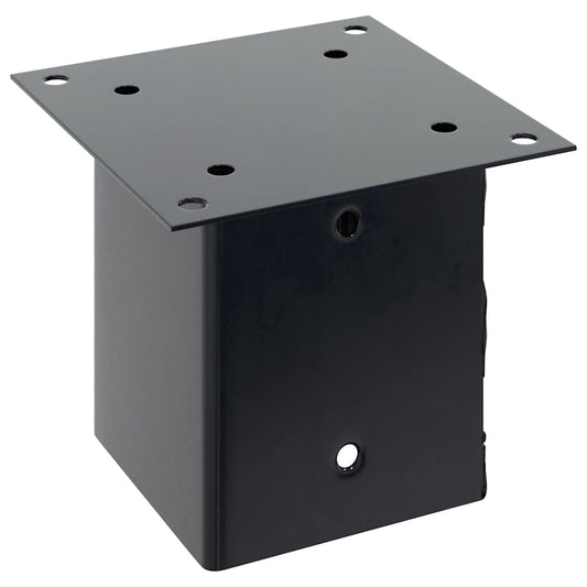 Stolpebunner firkantet 4 stk 101x101 mm pulverlakkert stål