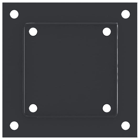 Stolpebunner firkantet 4 stk 101x101 mm pulverlakkert stål