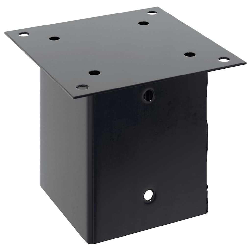 Stolpebunner firkantet 12 stk 101x101 mm pulverlakkert stål