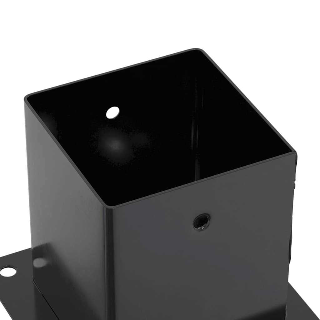 Stolpebunner firkantet 12 stk 101x101 mm pulverlakkert stål