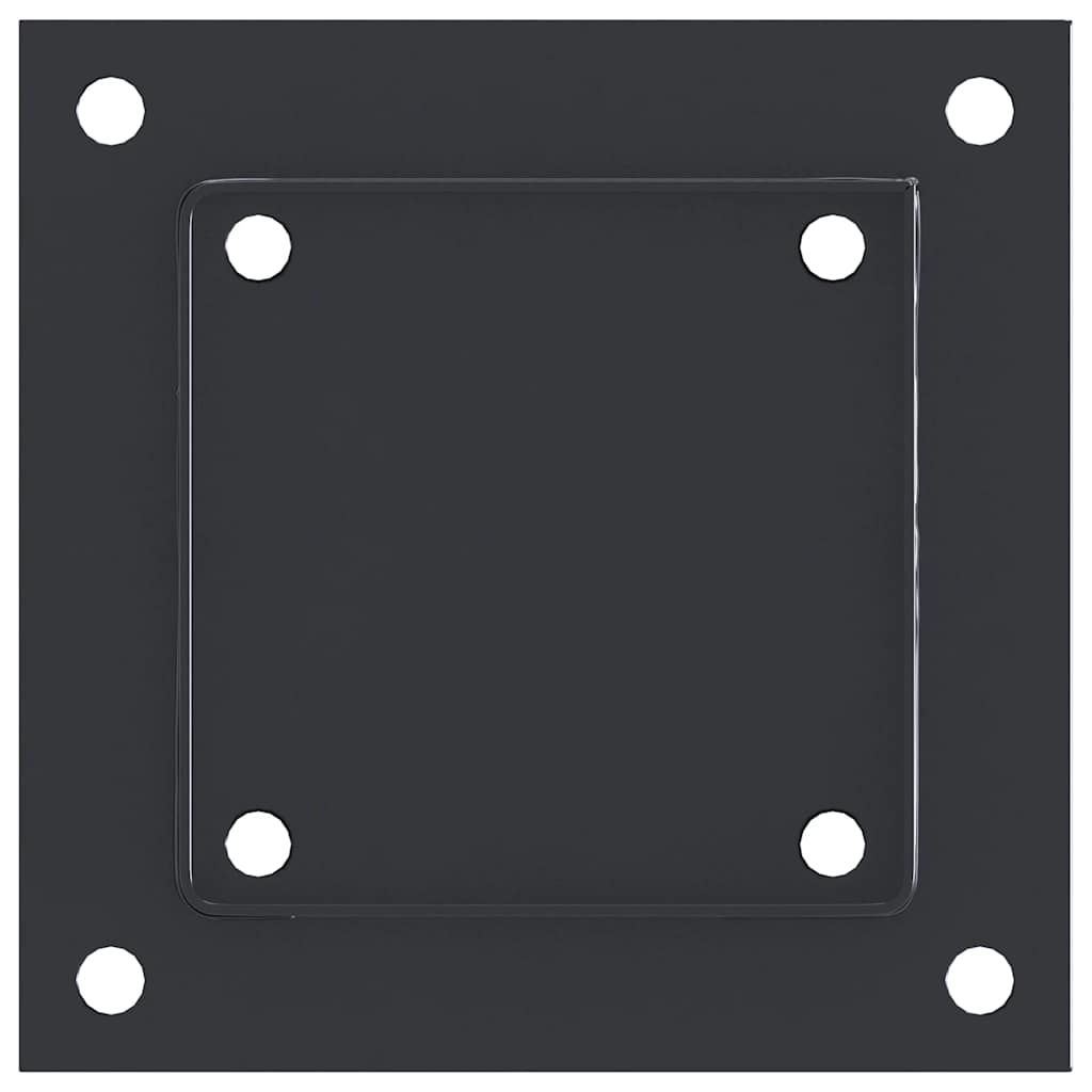 Stolpebunner firkantet 4 stk 121x121 mm pulverlakkert stål