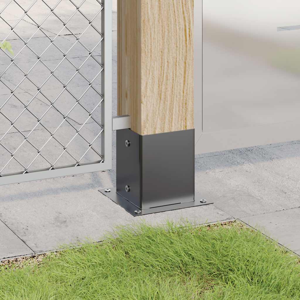 Stolpebunner firkantet 12 stk 121x121 mm pulverlakkert stål