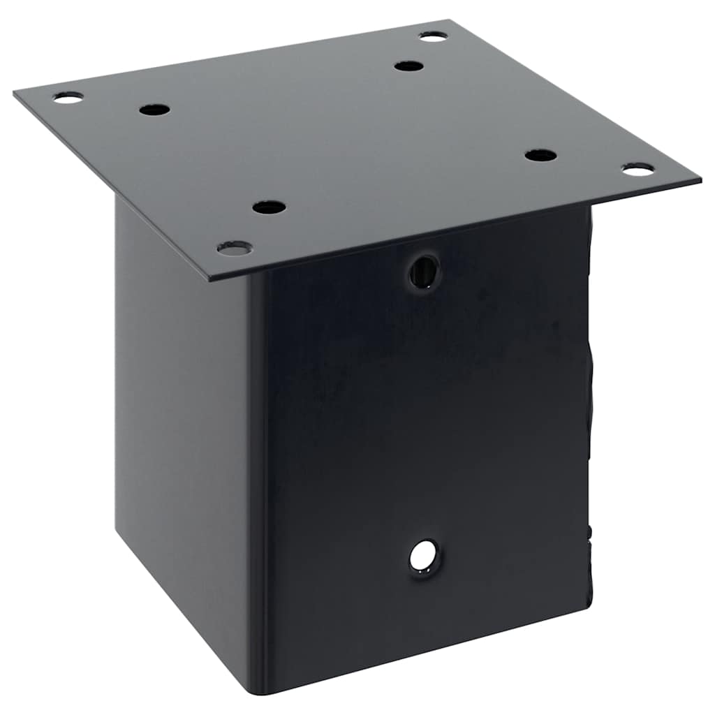Stolpebunner firkantet 12 stk 121x121 mm pulverlakkert stål