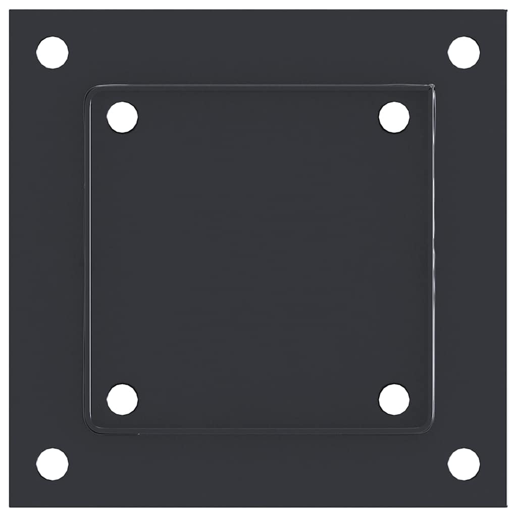 Stolpebunner firkantet 12 stk 121x121 mm pulverlakkert stål