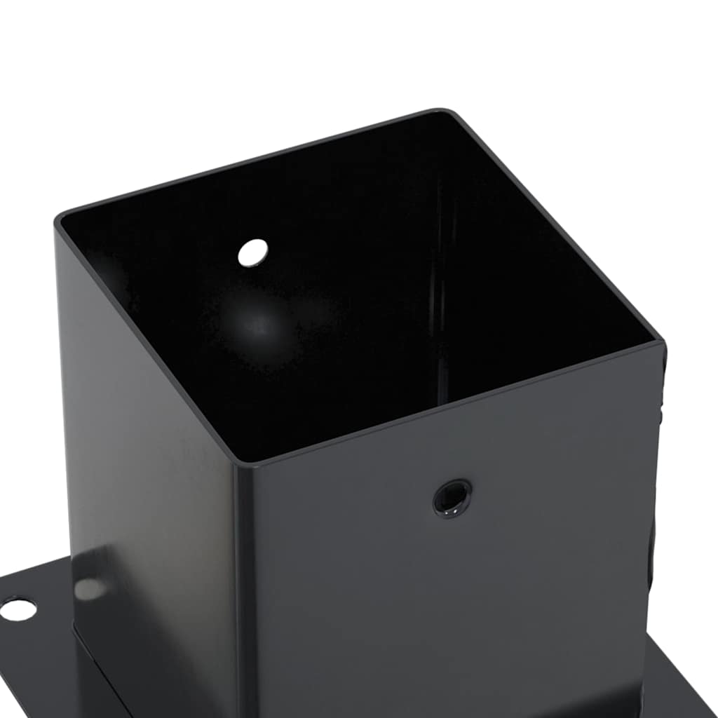 Stolpebunner firkantet 12 stk 121x121 mm pulverlakkert stål