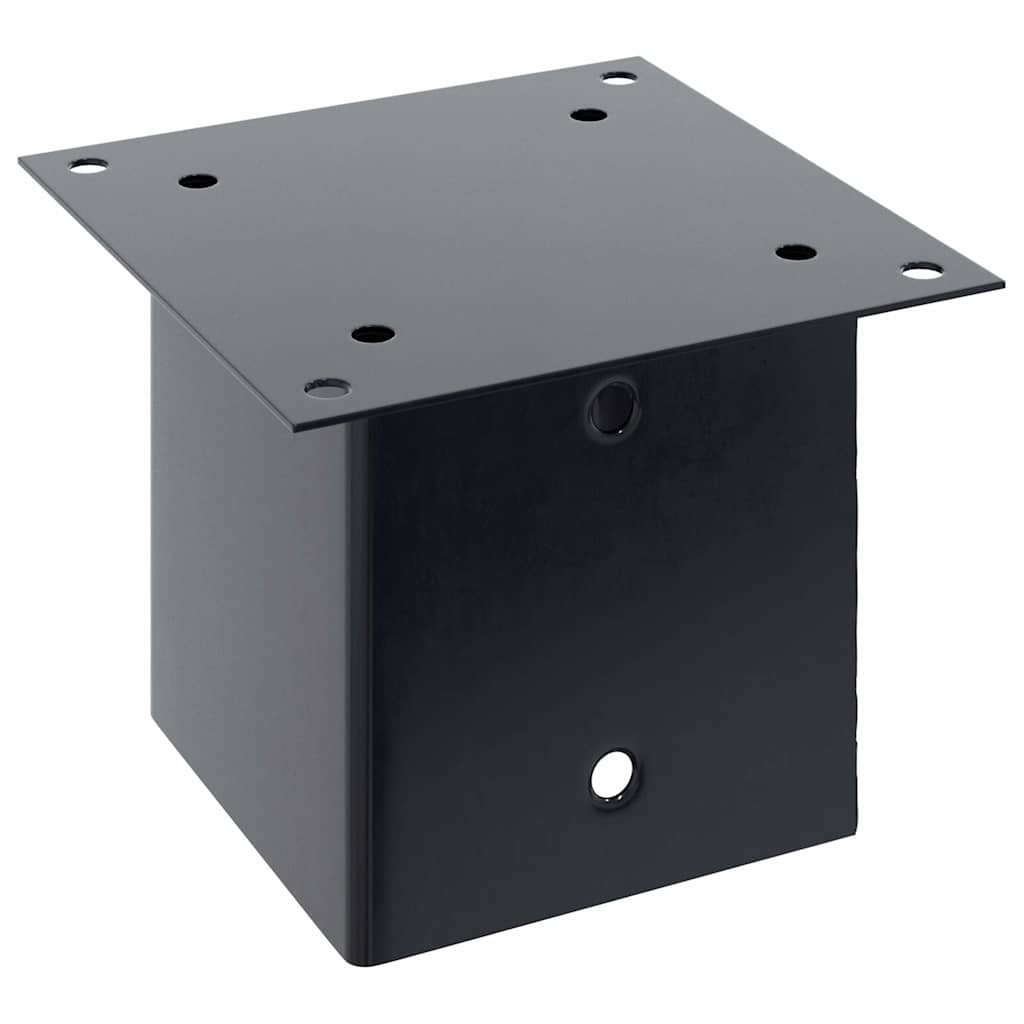 Stolpebunner firkantet 4 stk 141x141 mm pulverlakkert stål