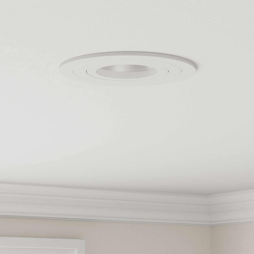 Spotlights med søkelys 12 pcs Hvit 9 x 9 x cm Aluminium