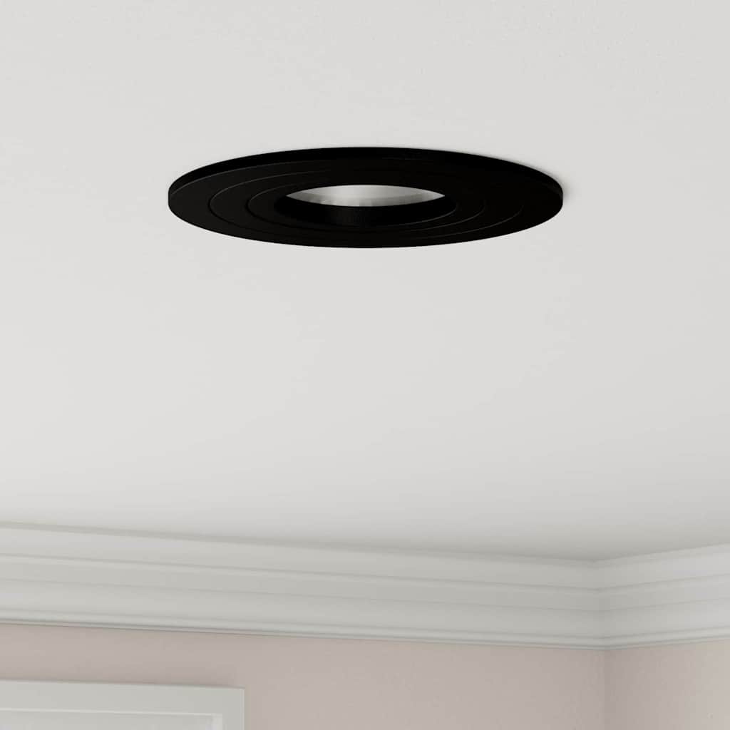 Spotlight 6 pcs Svart 9 x 9 x 2 cm Aluminium