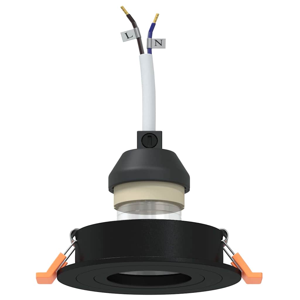 Spotlights med søkelys 6 pcs Svart 9 x 9 x cm Aluminium