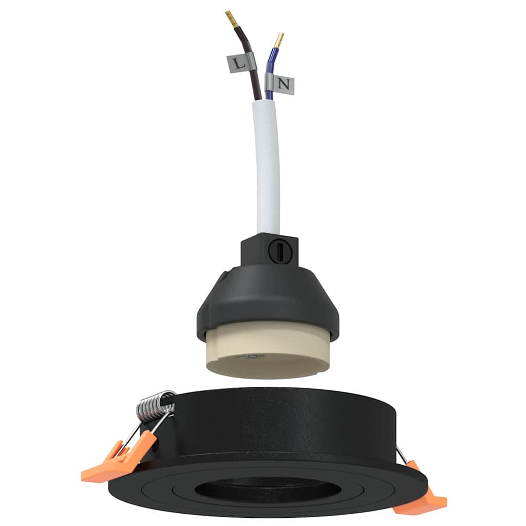 Spotlights med søkelys 24 pcs Svart 9 x 9 x cm Aluminium