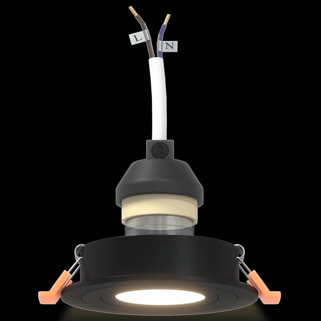 Spotlights med søkelys 24 pcs Svart 9 x 9 x cm Aluminium