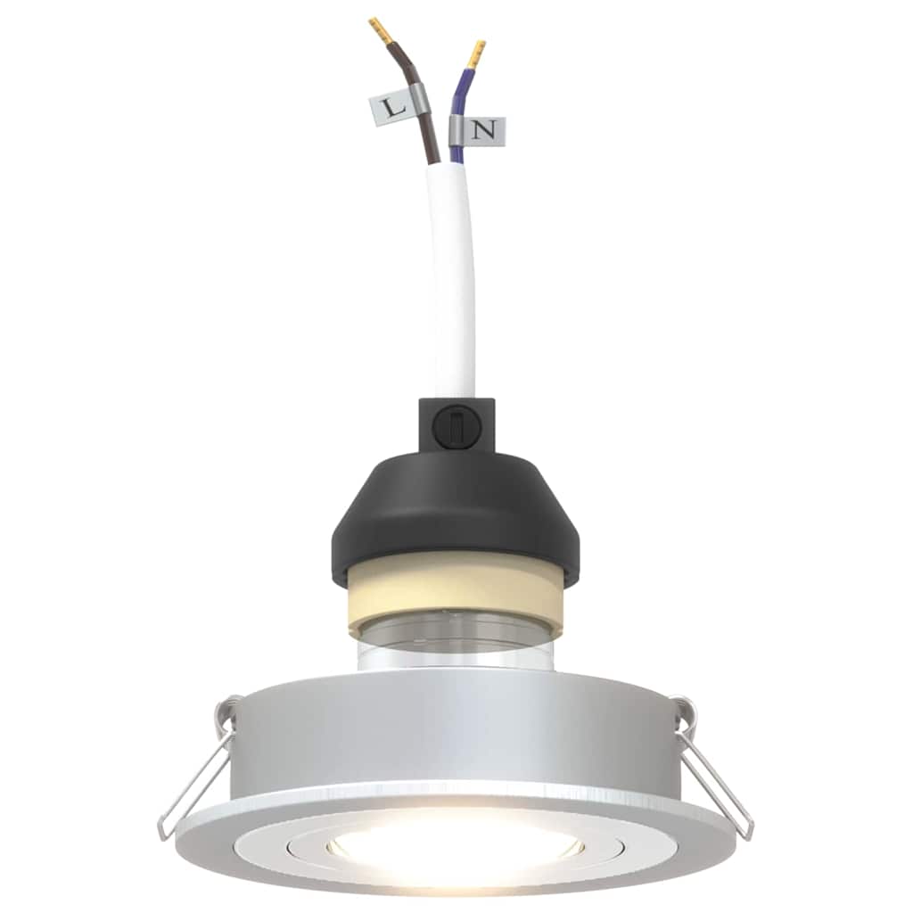 Spotlights med søkelys 6 pcs sølv 9 x 9 x cm Aluminium