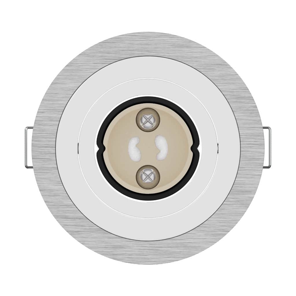 Spotlights med søkelys 24 pcs sølv 9 x 9 x cm Aluminium