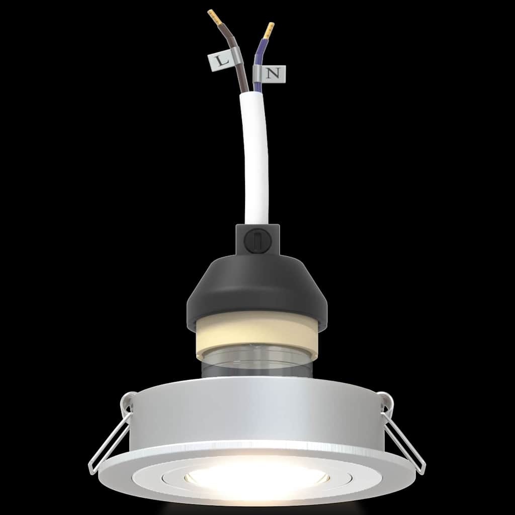 Spotlights med søkelys 24 pcs sølv 9 x 9 x cm Aluminium