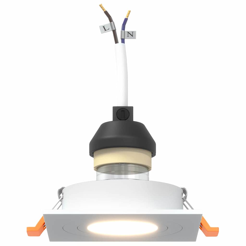 Spotlights med søkelys 12 pcs Hvit 9 x 9 x cm Aluminium