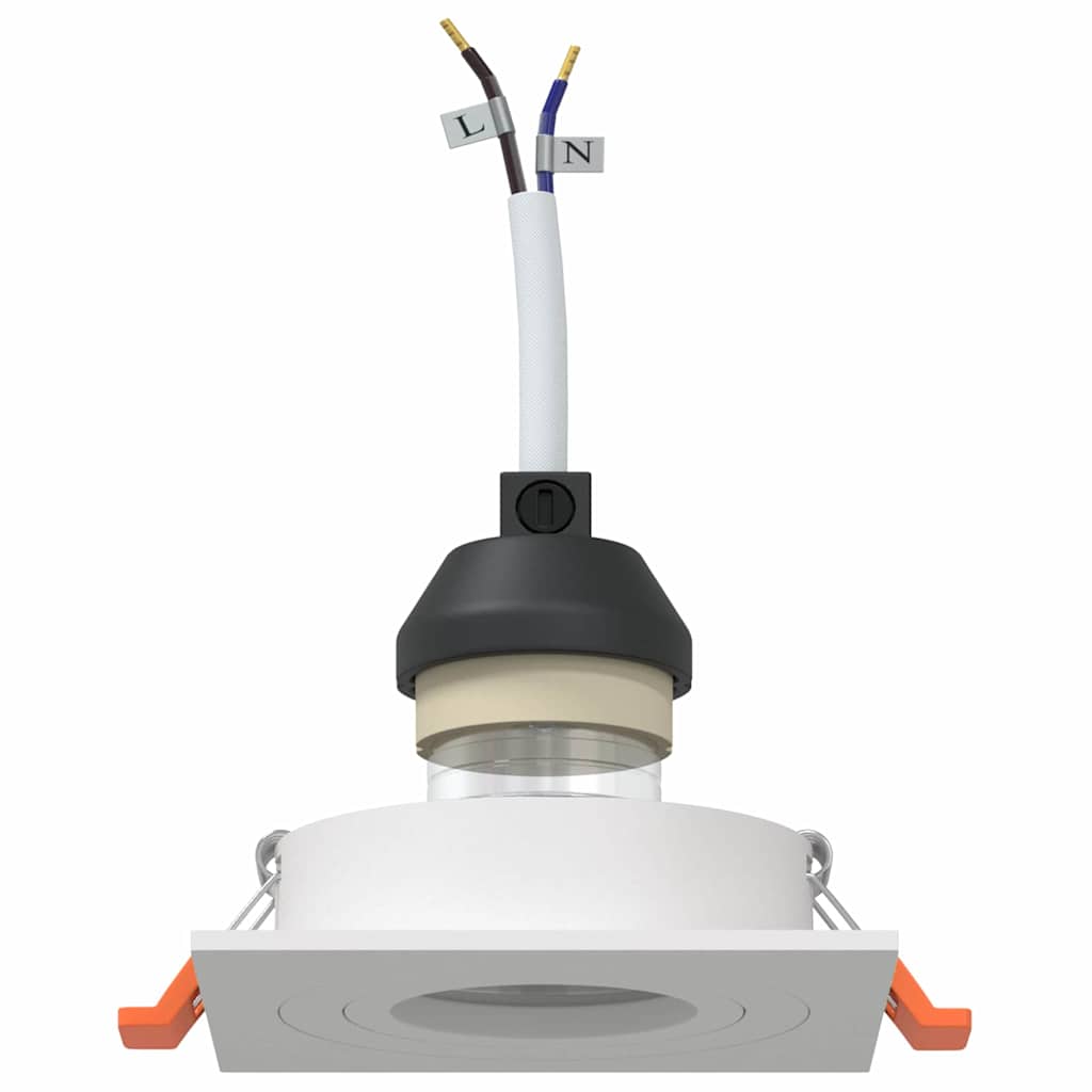 Spotlights med søkelys 12 pcs Hvit 9 x 9 x cm Aluminium