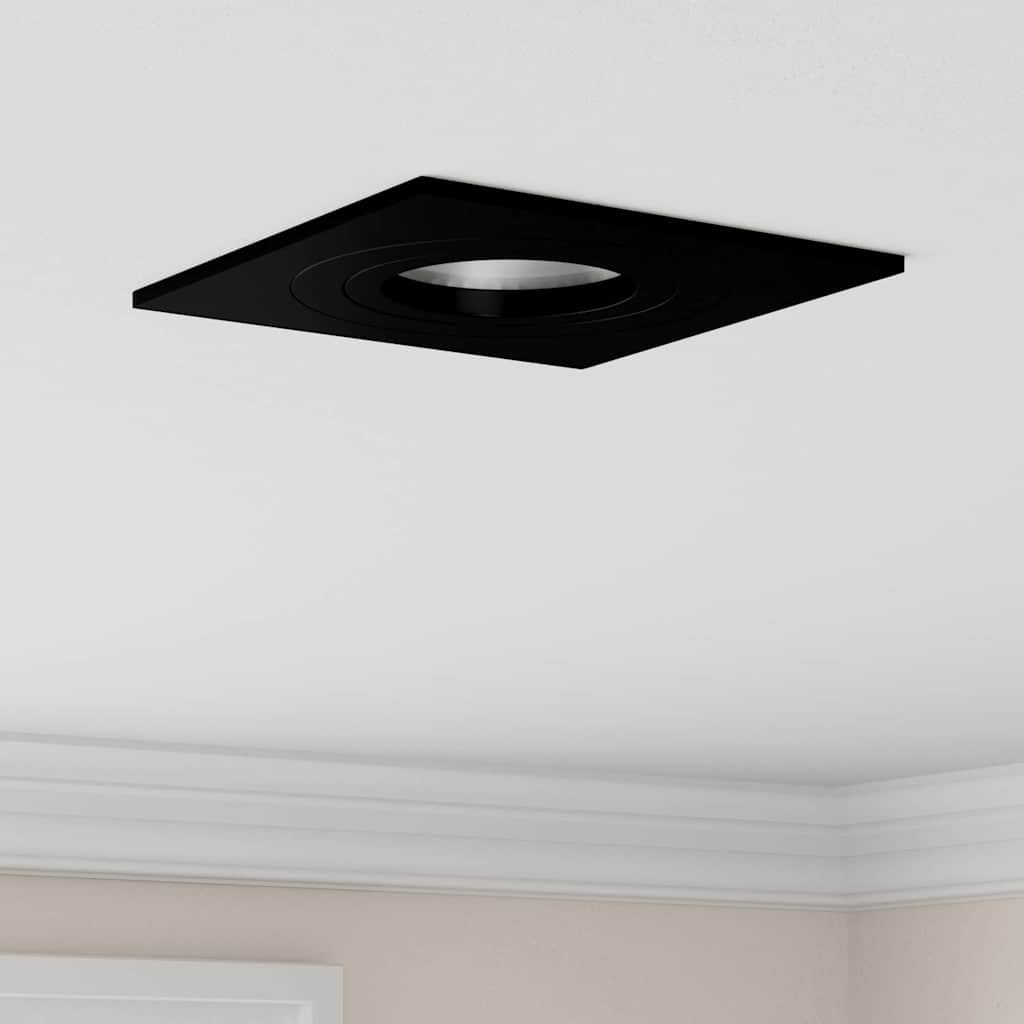 Spotlights med søkelys 6 pcs Svart 9 x 9 x cm Aluminium