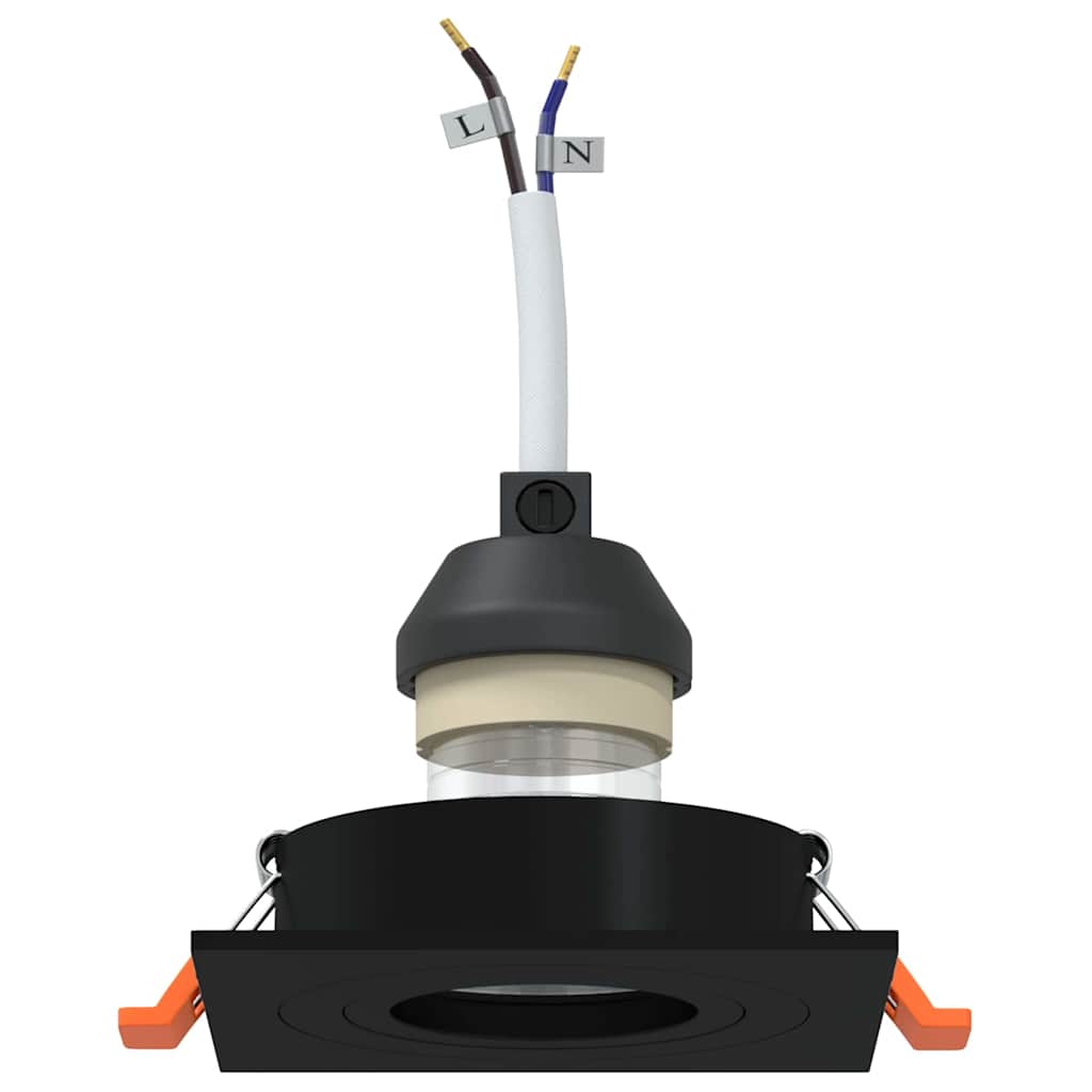 Spotlights med søkelys 12 pcs Svart 9 x 9 x cm Aluminium