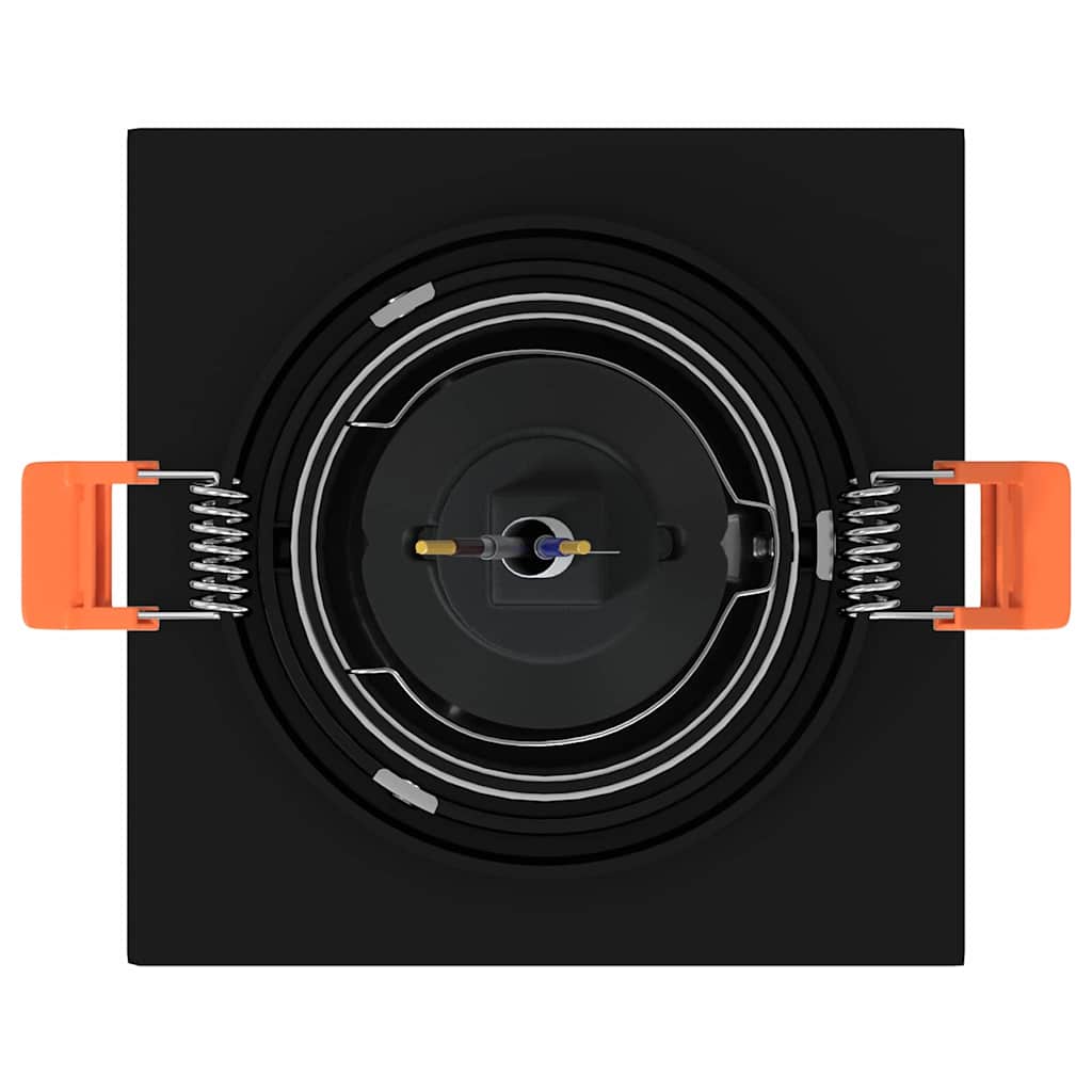 Spotlights med søkelys 12 pcs Svart 9 x 9 x cm Aluminium