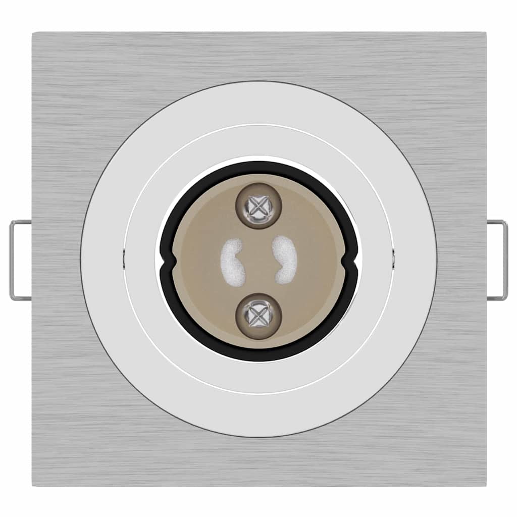 Spotlights med søkelys 24 pcs sølv 9 x 9 x cm Aluminium