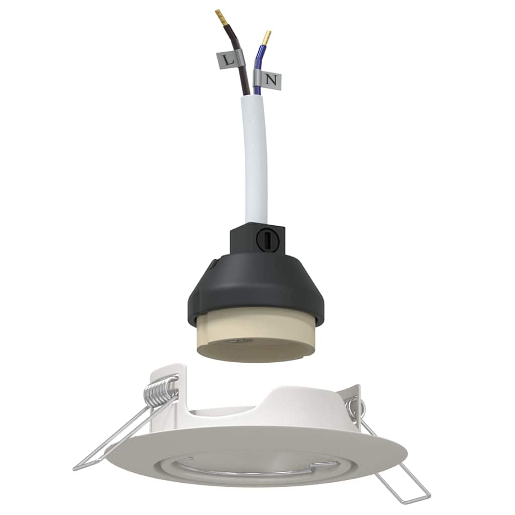 Spotlights med søkelys 12 pcs Hvit 9 x 9 cm Metall