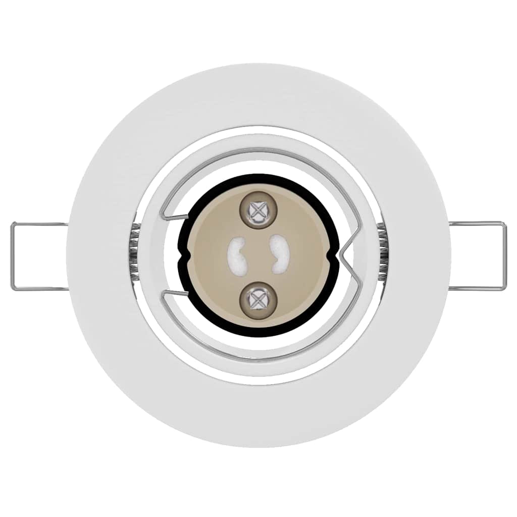 Spotlights med søkelys 12 pcs Hvit 9 x 9 cm Metall