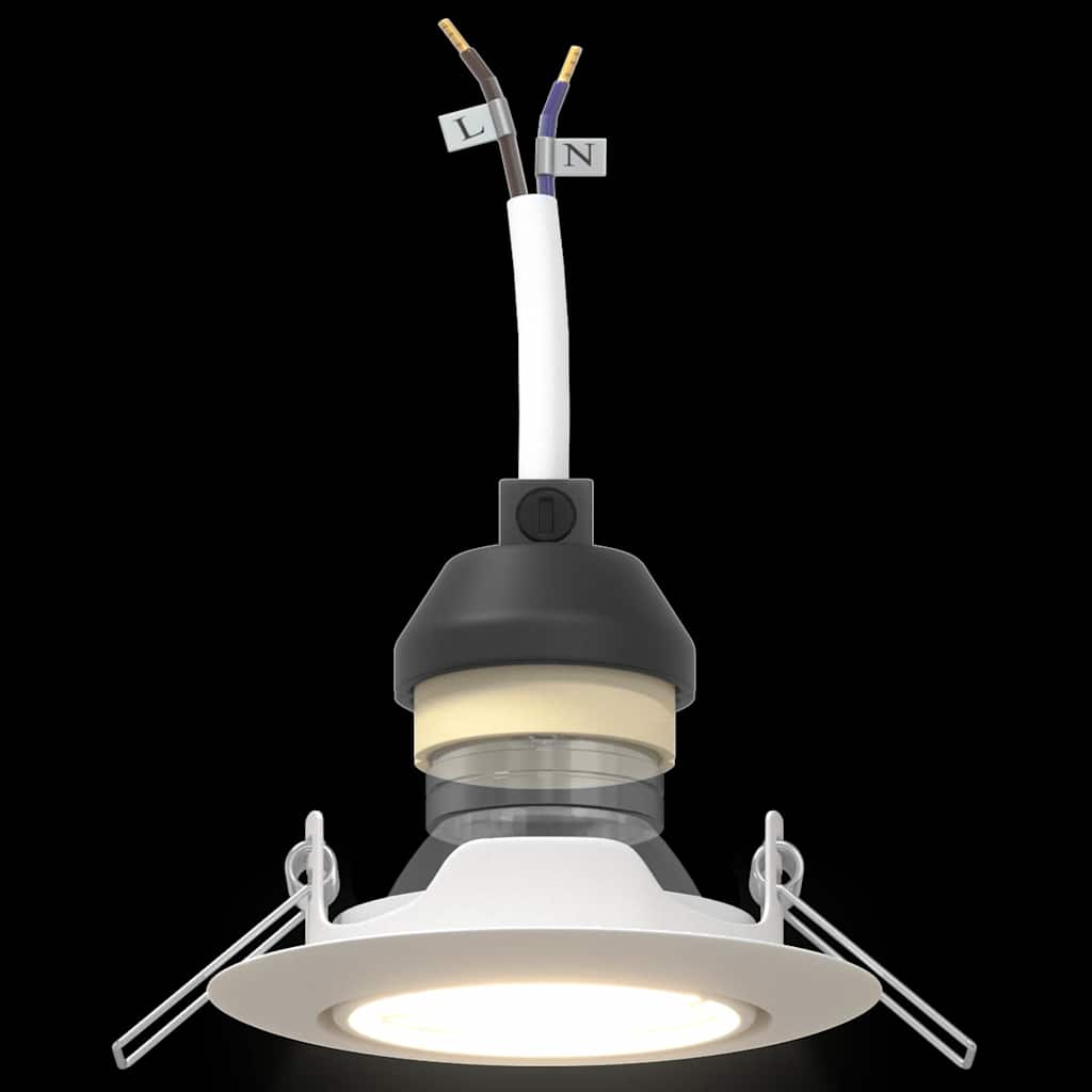 Spotlights med søkelys 12 pcs Hvit 9 x 9 cm Metall