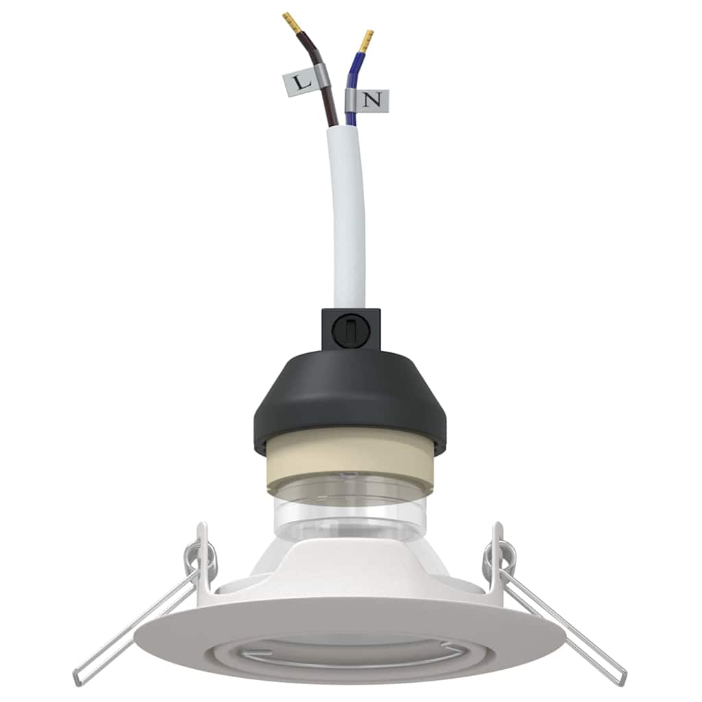 Spotlights med søkelys 12 pcs Hvit 9 x 9 cm Metall