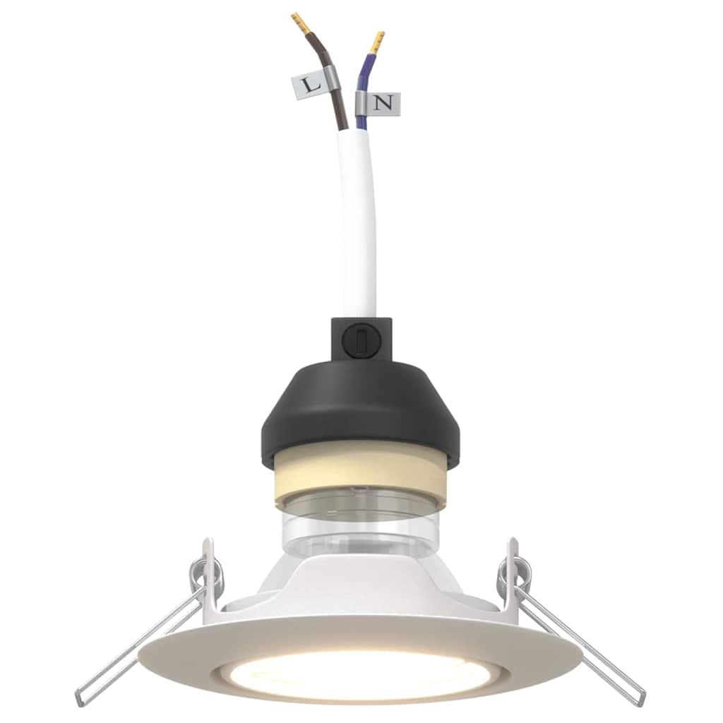 Spotlights med søkelys 24 pcs Hvit 9 x 9 cm Metall