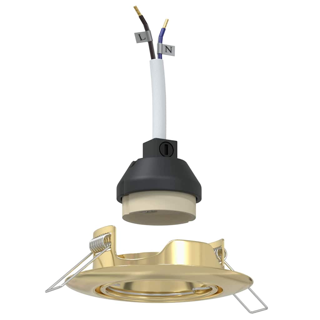 Spotlights med søkelys 12 pcs Gull 9 x 9 cm Metall