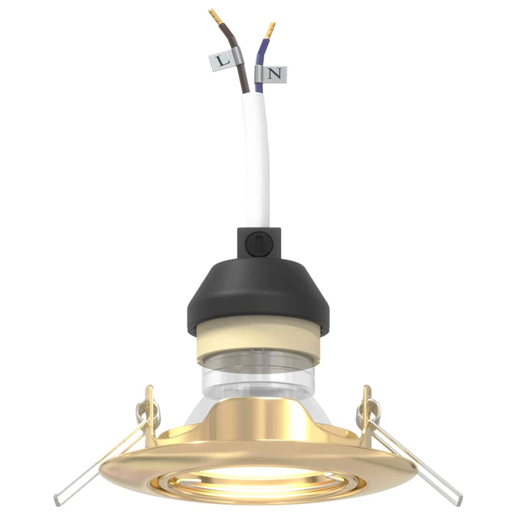 Spotlights med søkelys 12 pcs Gull 9 x 9 cm Metall