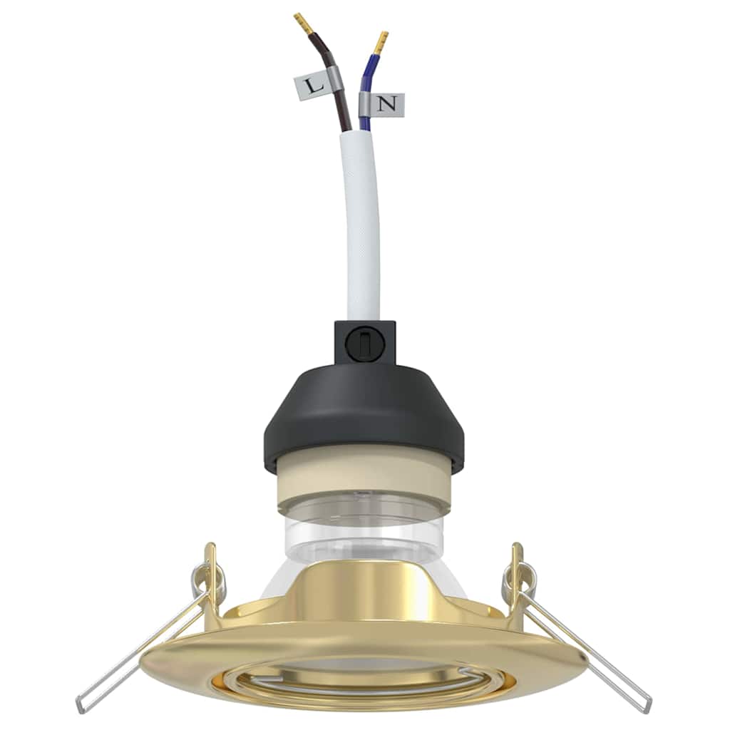 Spotlights med søkelys 12 pcs Gull 9 x 9 cm Metall