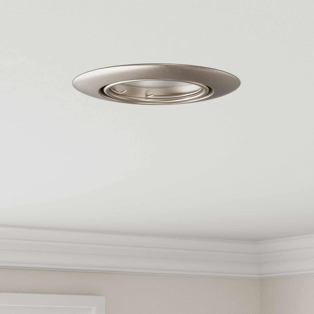Spotlights med søkelys 6 pcs sølv 9 x 9 cm Metall