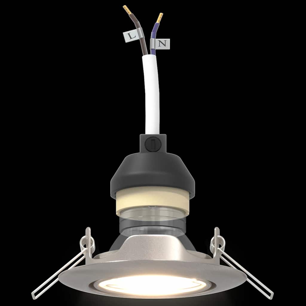 Spotlights med søkelys 6 pcs sølv 9 x 9 cm Metall