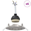 Spotlights med søkelys 6 pcs sølv 9 x 9 cm Metall