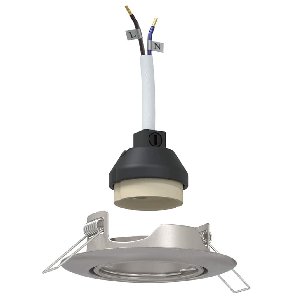 Spotlights med søkelys 12 pcs sølv 9 x 9 cm Metall