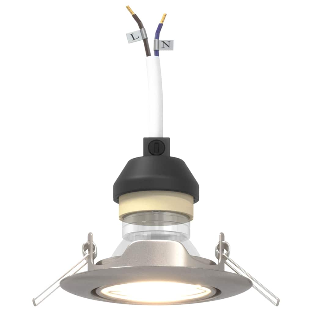 Spotlights med søkelys 12 pcs sølv 9 x 9 cm Metall