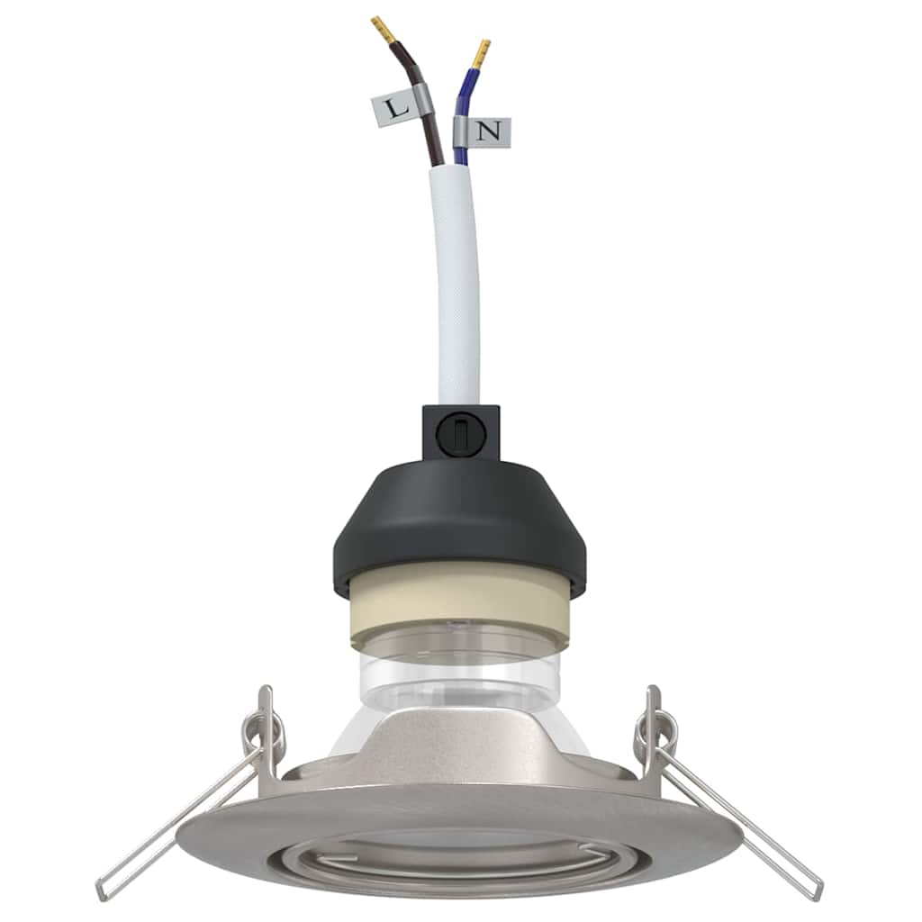 Spotlights med søkelys 12 pcs sølv 9 x 9 cm Metall