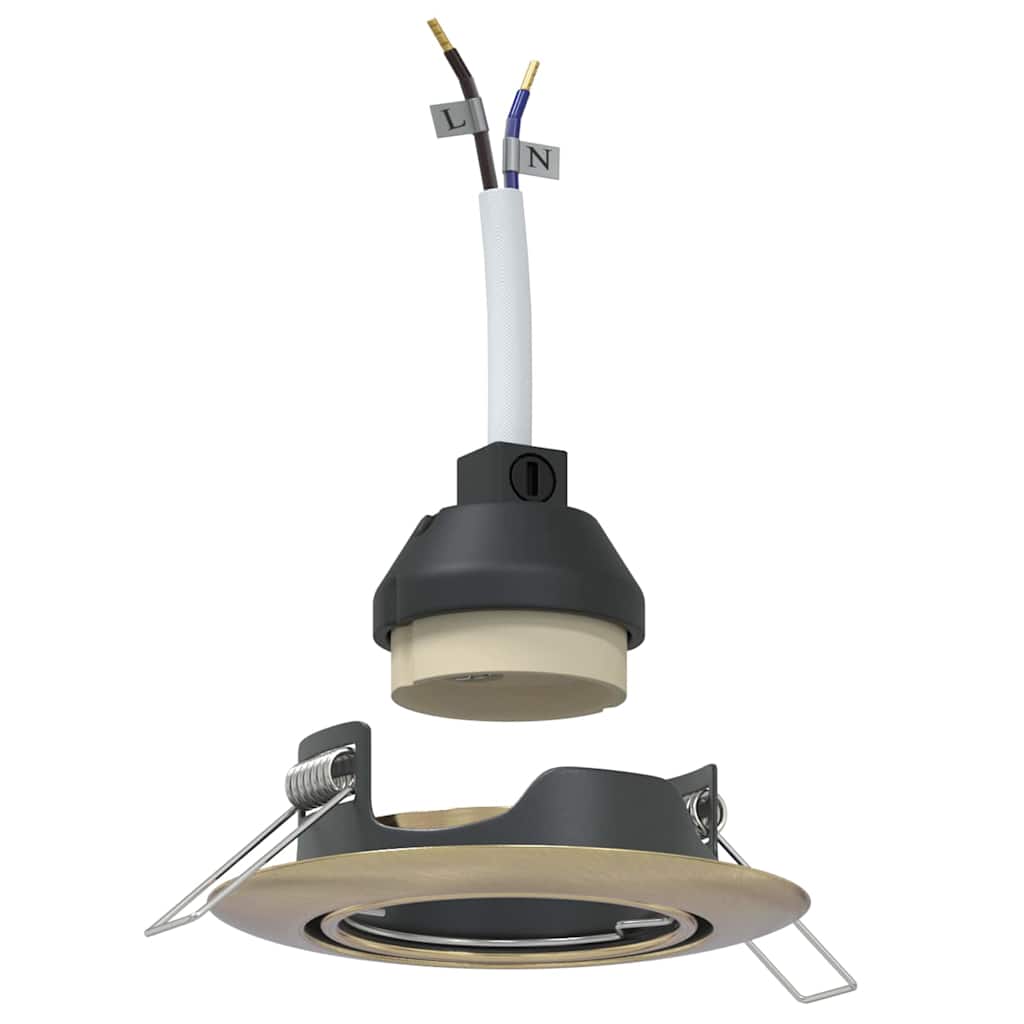 Spotlights med søkelys 24 pcs Messing 9 x 9 cm Metall