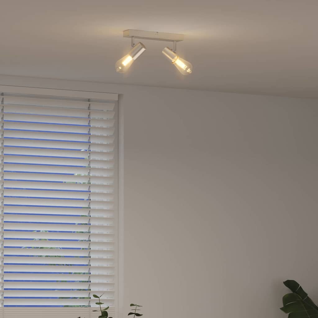 Takspot med søkelys Nikkel 26 x 6,5 x 11,5 cm Metall