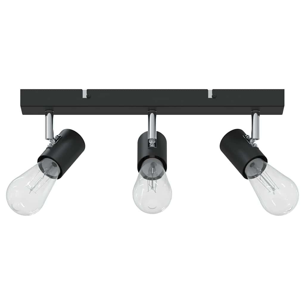 Takspot med søkelys Svart 38 x 6,5 x 11,5 cm Metall
