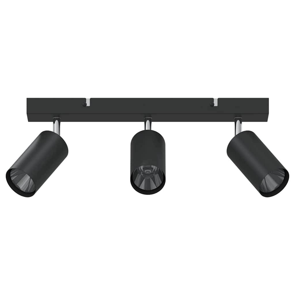 Takspot med søkelys Svart 38 x 6 x 16 cm Metall