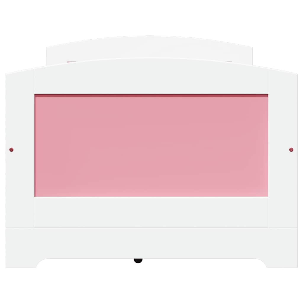 Dagseng med 5 skuffer uten madrass IRUN hvit&rosa 90x200 cm