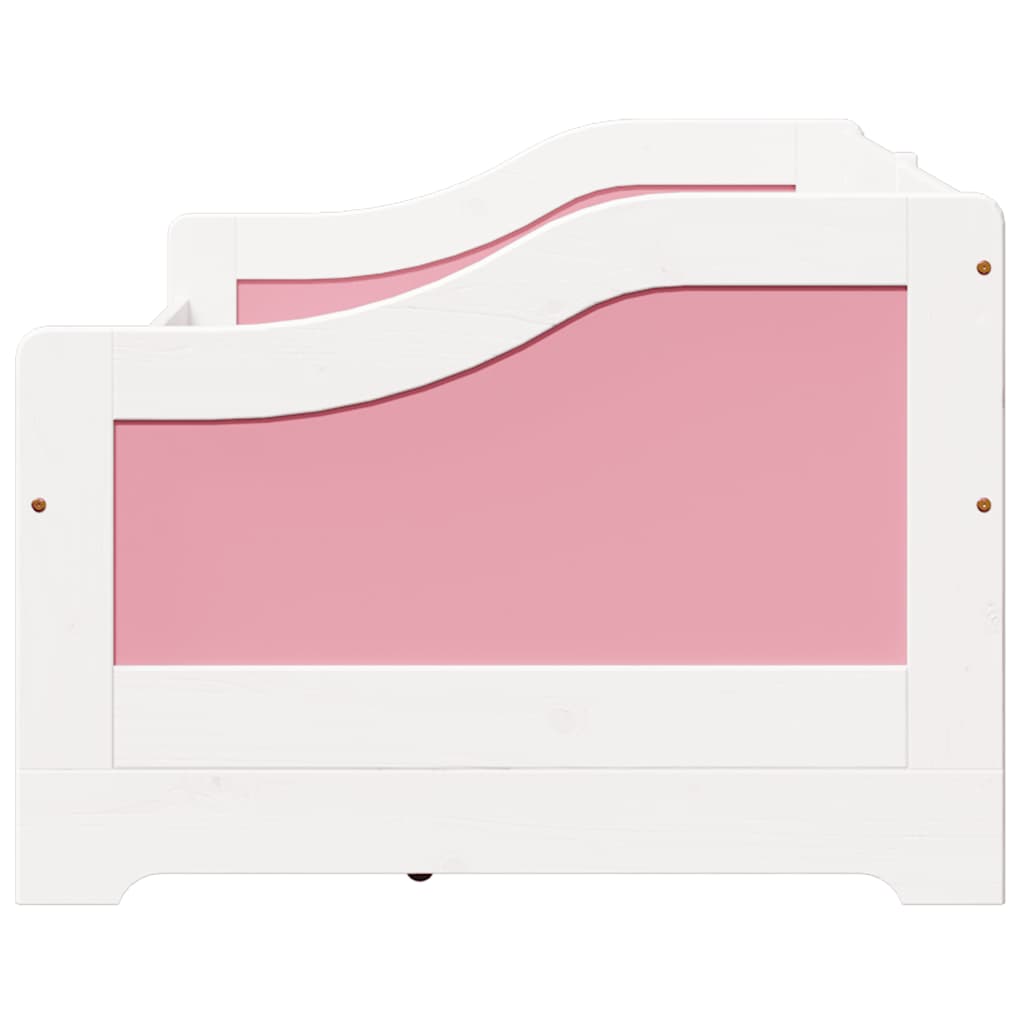 Dagseng med 3 skuffer uten madrass IRUN hvit&rosa 90x200 cm