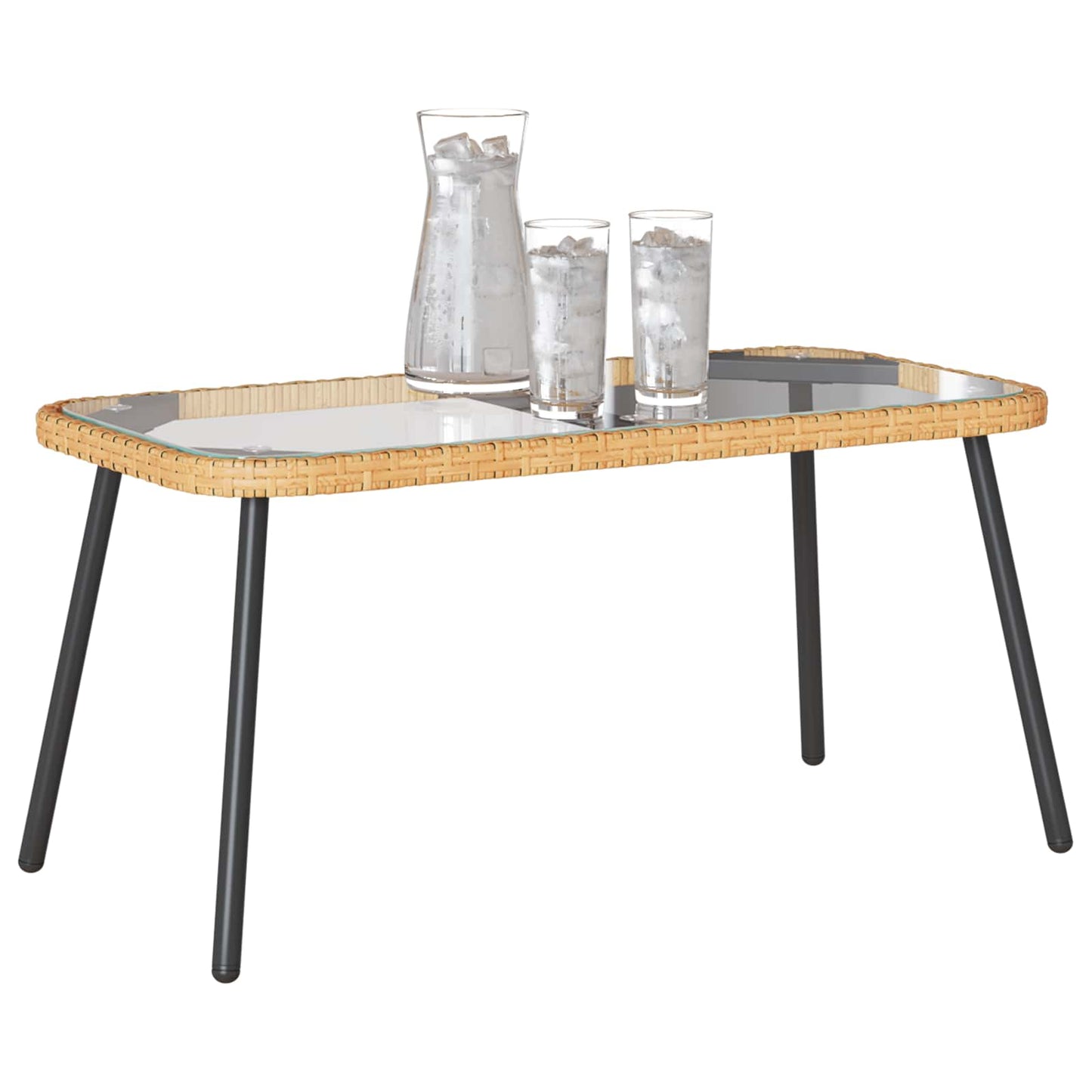 Kaffebord Brun og svart 90 x 45 x 43 cm polyrotting