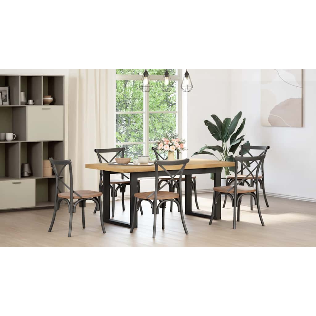 Spisebord NOAIN U-formede ben 180x90x75 cm heltre furu