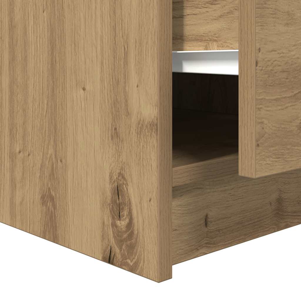 Salongbord med skuffer artisan eik 100x100x40 cm
