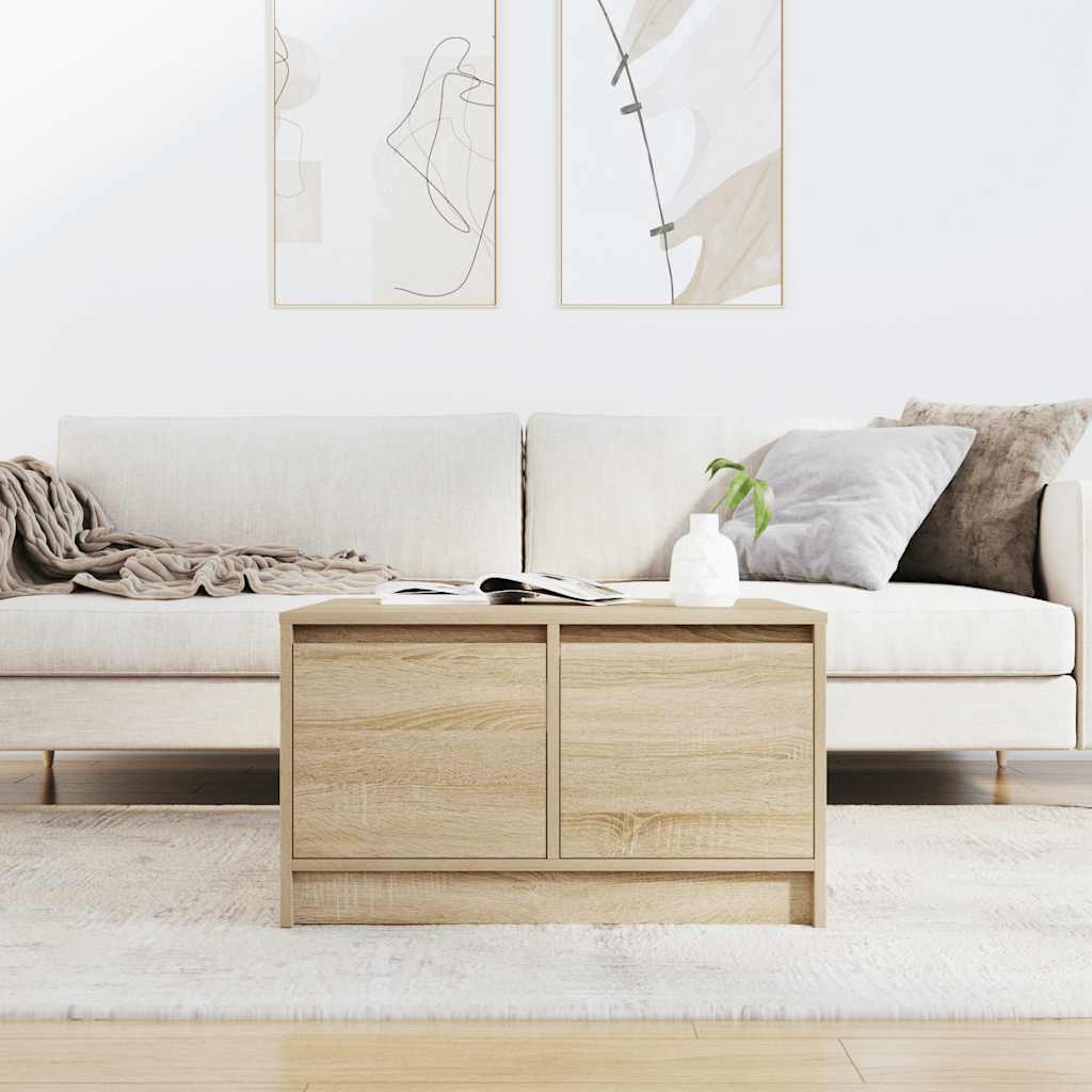 Salongbord med skuffer sonoma eik 70,5x70x40 cm