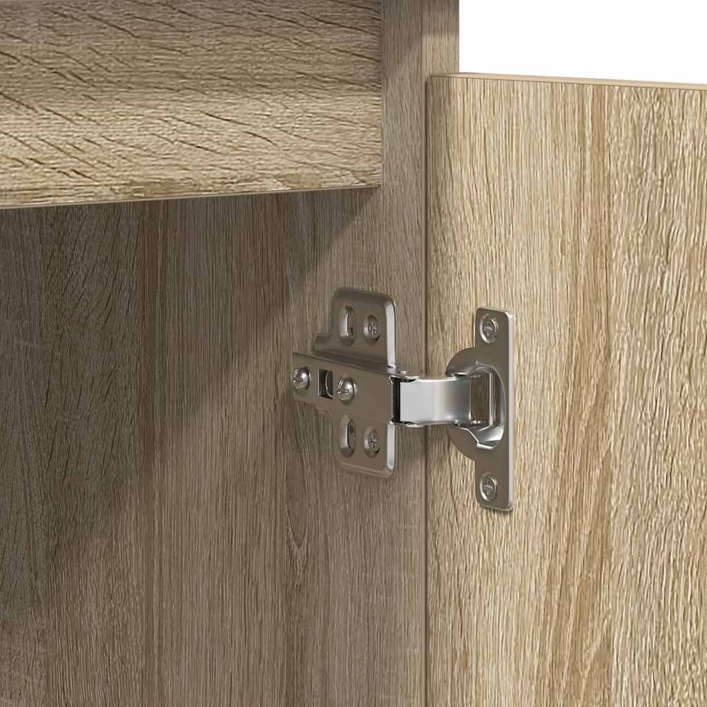 Skjenk med skuffer sonoma eik 100,5x35x76 cm konstruert tre